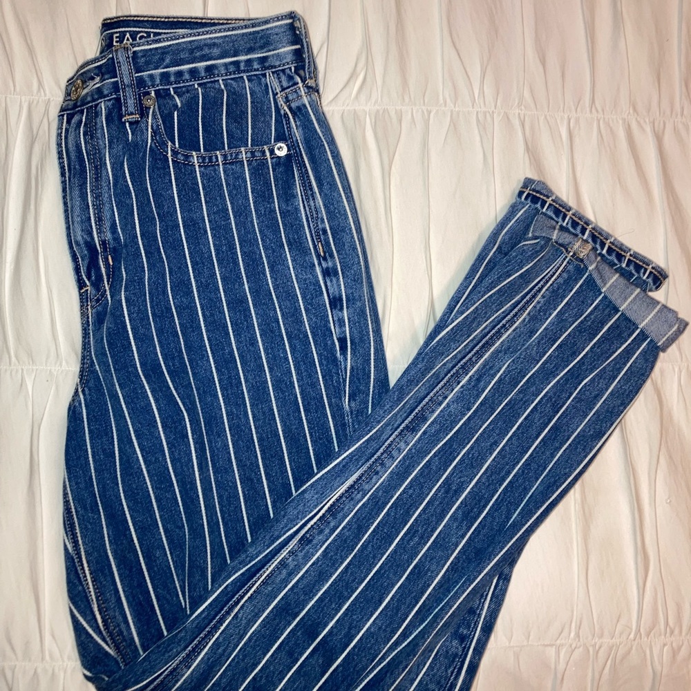American Eagle Striped Jeans